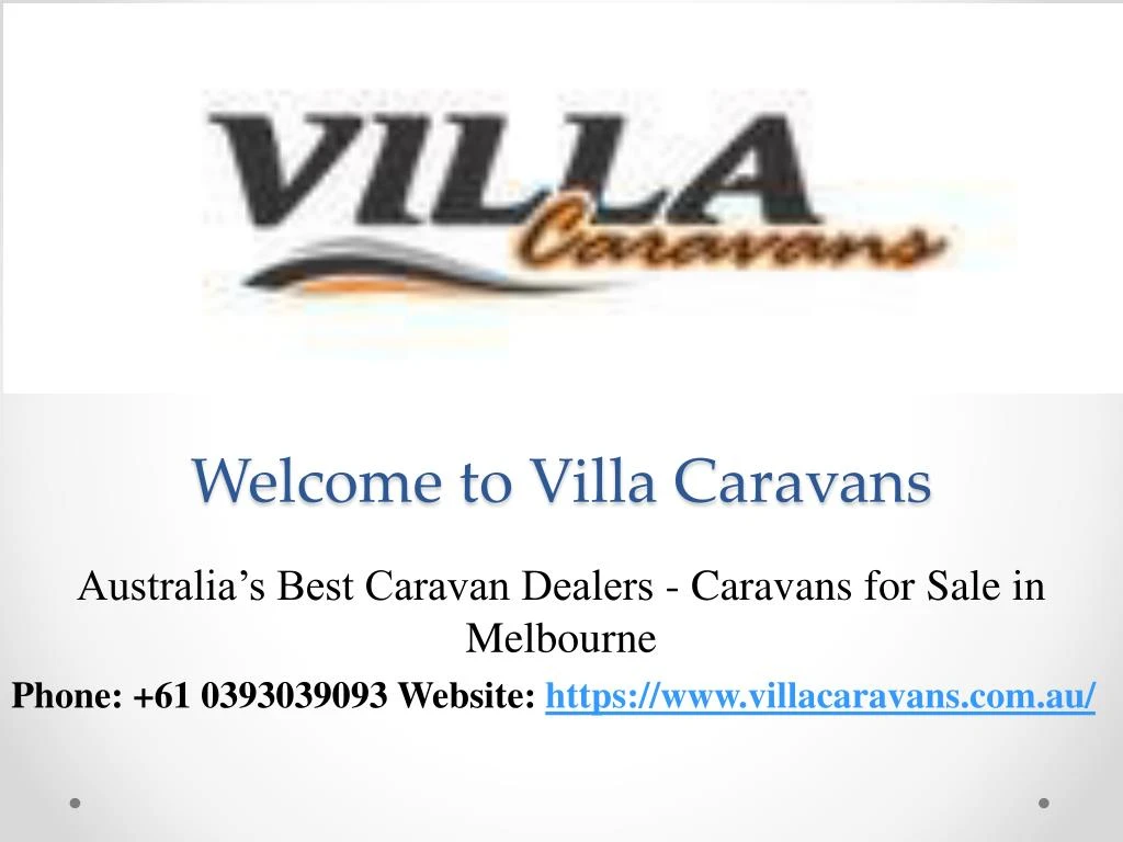 welcome to villa caravans