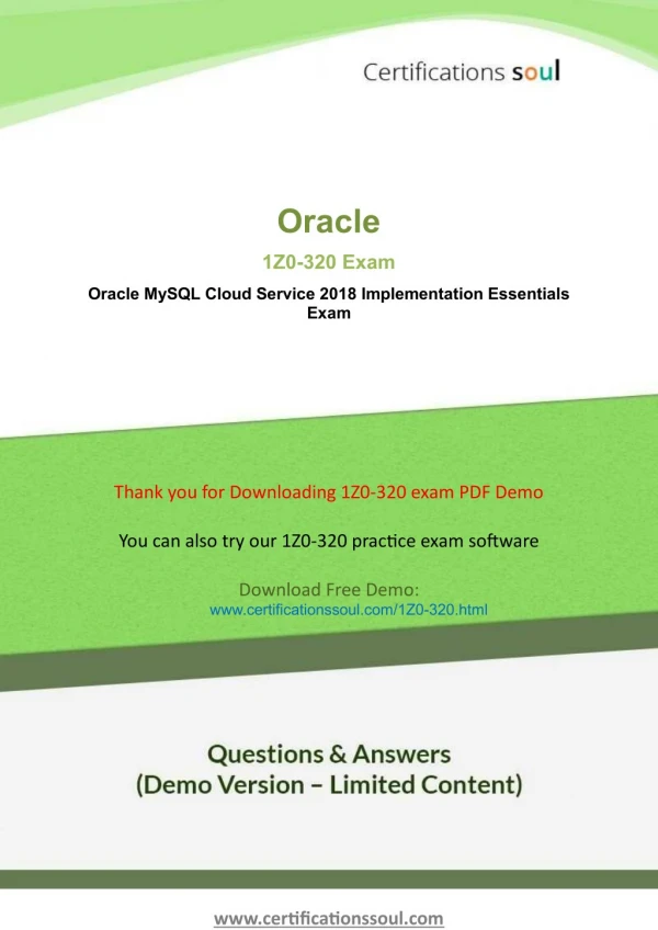 Oracle Cloud Certifications 1Z0-320 Oracle Practice Exam