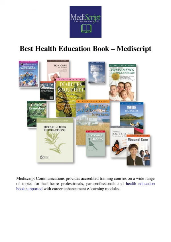 Best Health Education Book - Mediscript