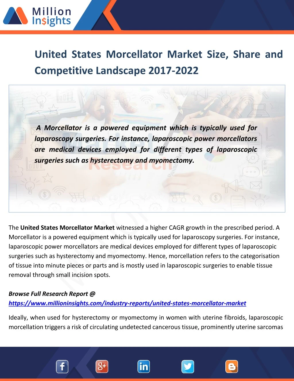 united states morcellator market size share
