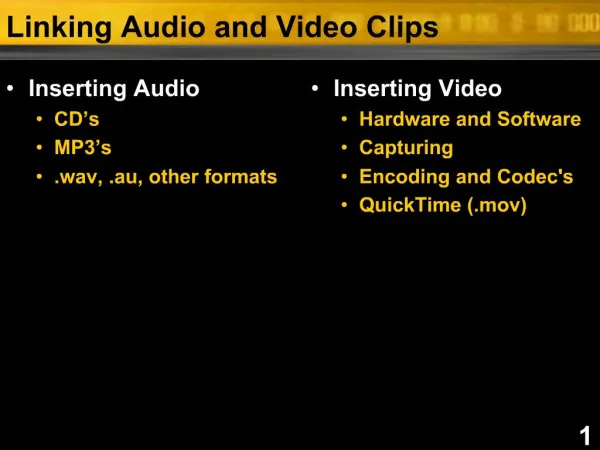 Linking Audio and Video Clips