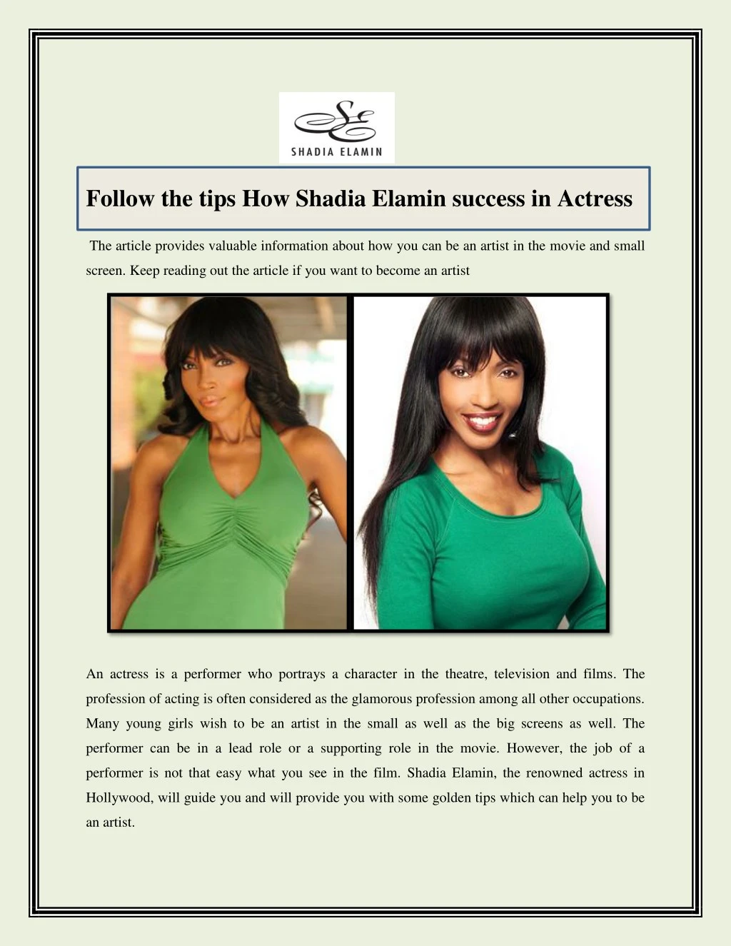 follow the tips how shadia elamin success