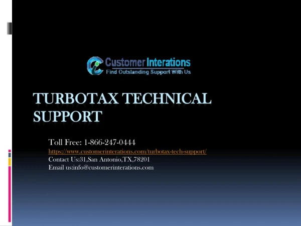 Turbotax support phone number by:customerinterations.com