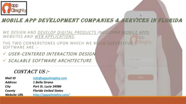 Mobile App Development Companies & Services in Florida