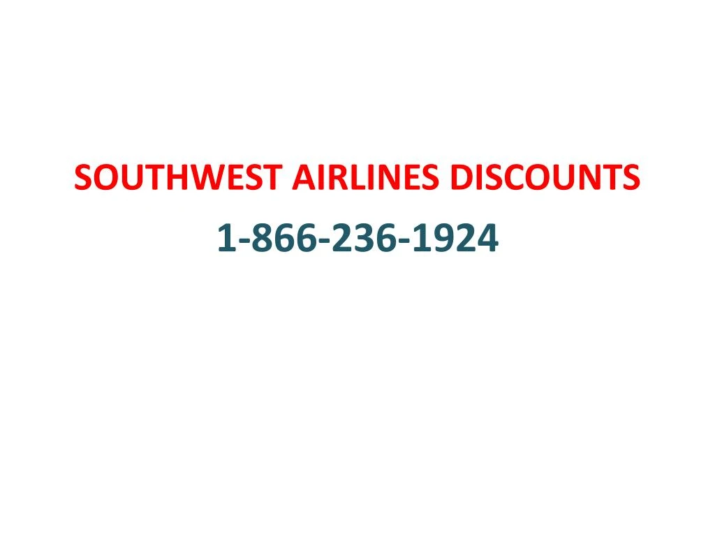 southwest airlines discounts 1 866 236 1924