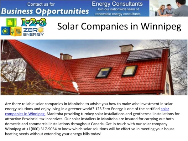 Best Solar Companies in Winnipeg