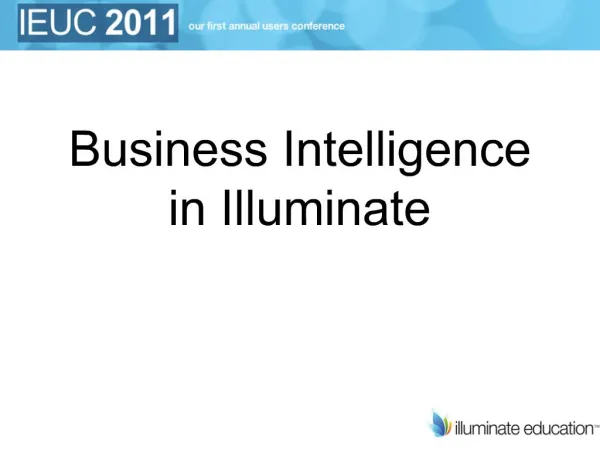 Business Intelligence in Illuminate