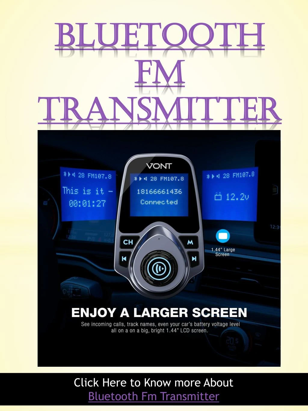 bluetooth fm transmitter