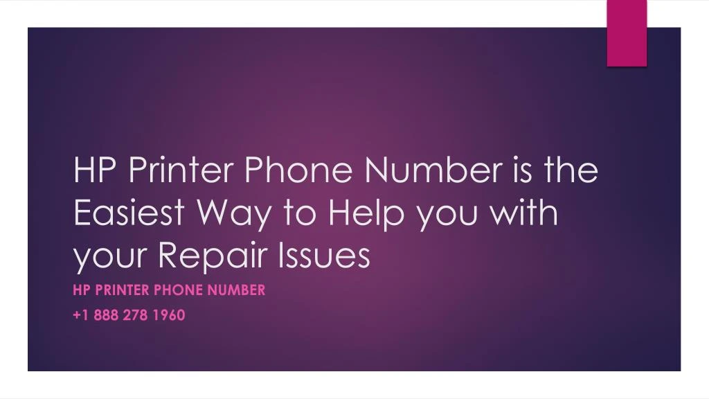 hp printer phone number is the easiest way to help you with your repair issues