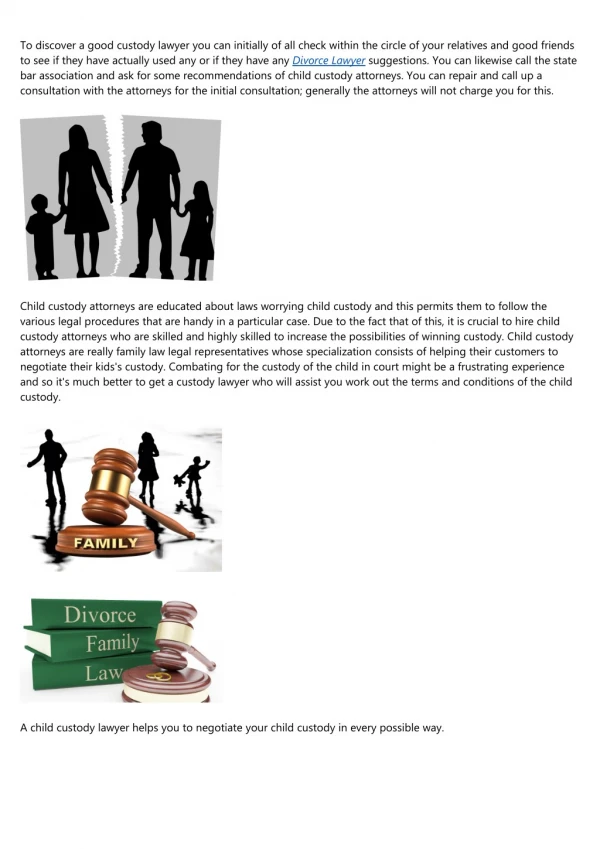 Child Custody Legal Representatives Facilitate Moms And Dads Desire for Custody