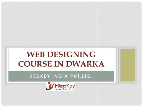 Web Designing Course in Dwarka