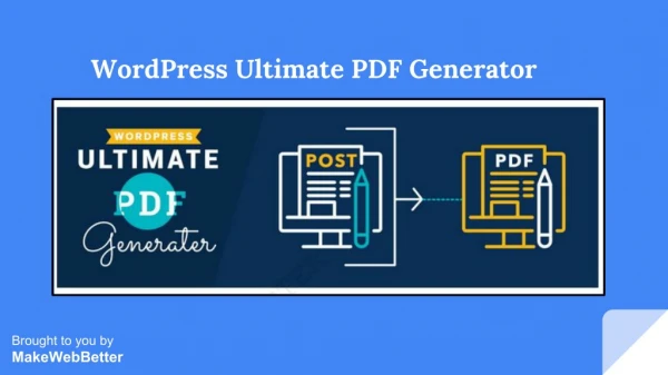Wordpress PDF Generator | PDF