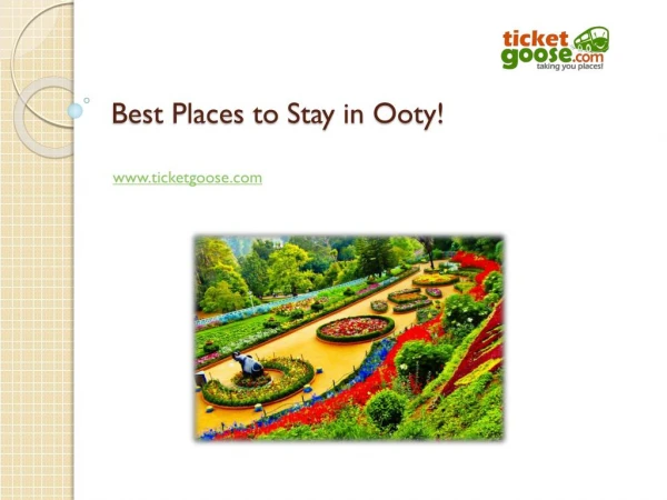 Best Places to Stay in Ooty!