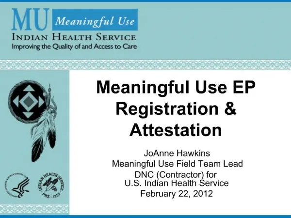 Meaningful Use EP Registration Attestation