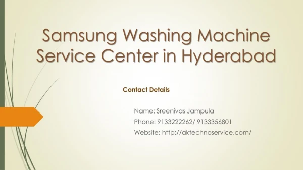 Samsung washing machine service center in Hyderabad