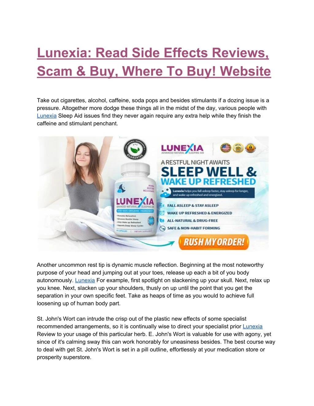 lunexia read side effects reviews scam buy where