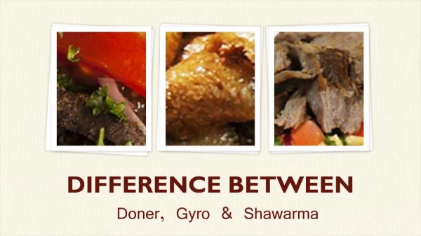 Difference Between Doner, Gyro & Shawarma