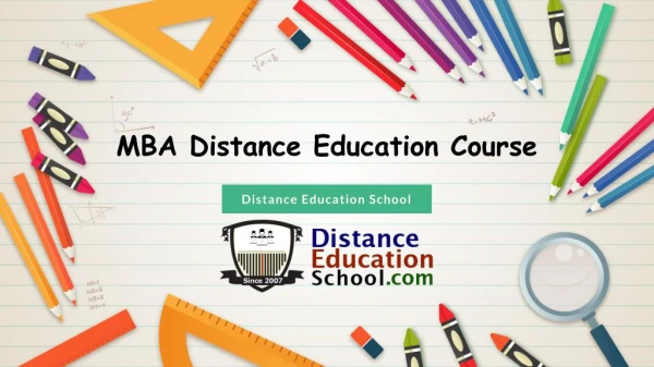 Top MBA distance education university in India