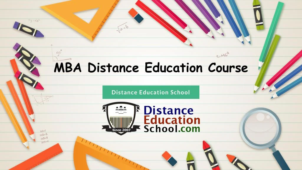 mba distance education course