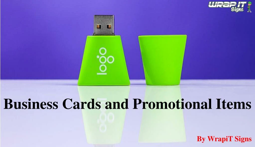 business cards and promotional items