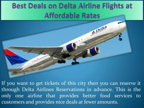 Best Deals on Delta Airline Flights at Affordable