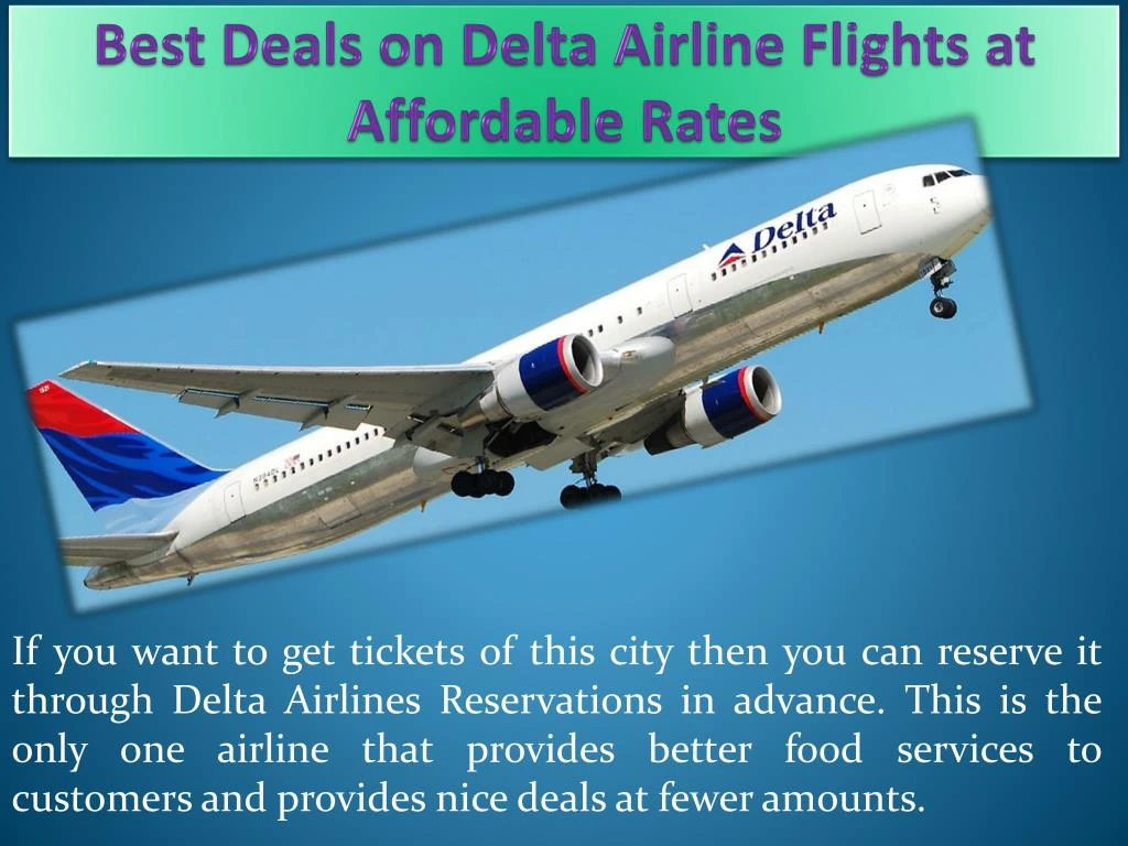 best deals on delta airline flights at affordable rates