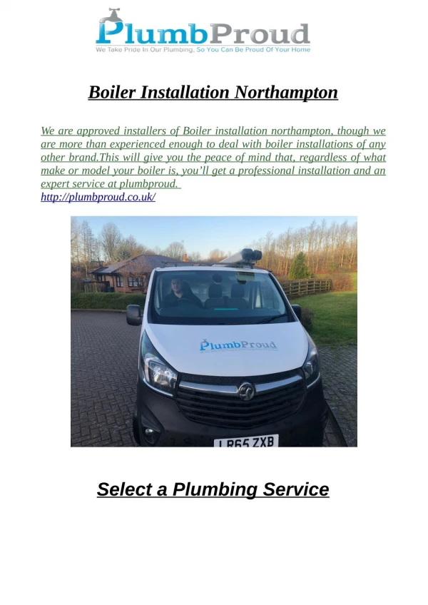 boiler installation northampton
