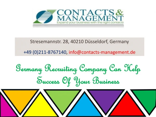 Germany Recruiting Company Can Help Success Of Your Business