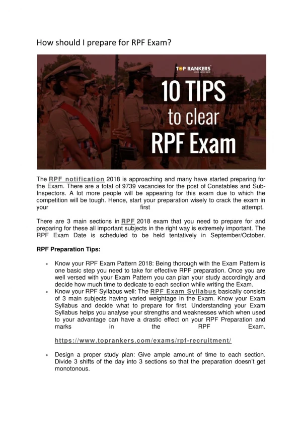 RPF Online Test