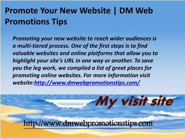 promoting your new website to reach wider