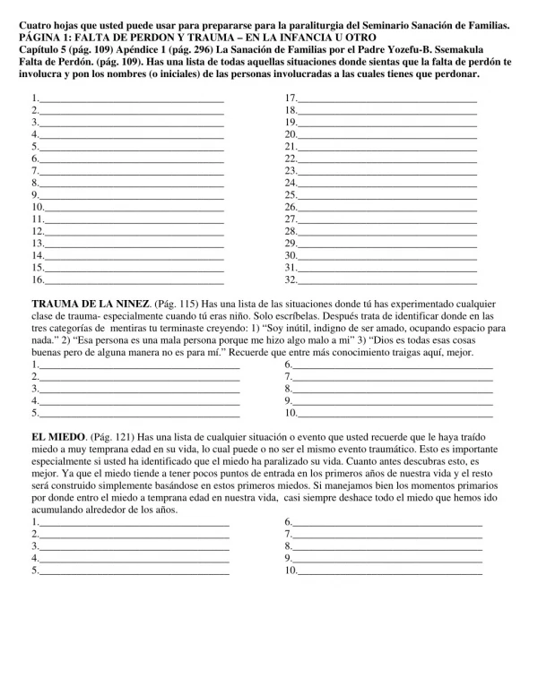 cuatro hojas que usted puede usar para prepararse