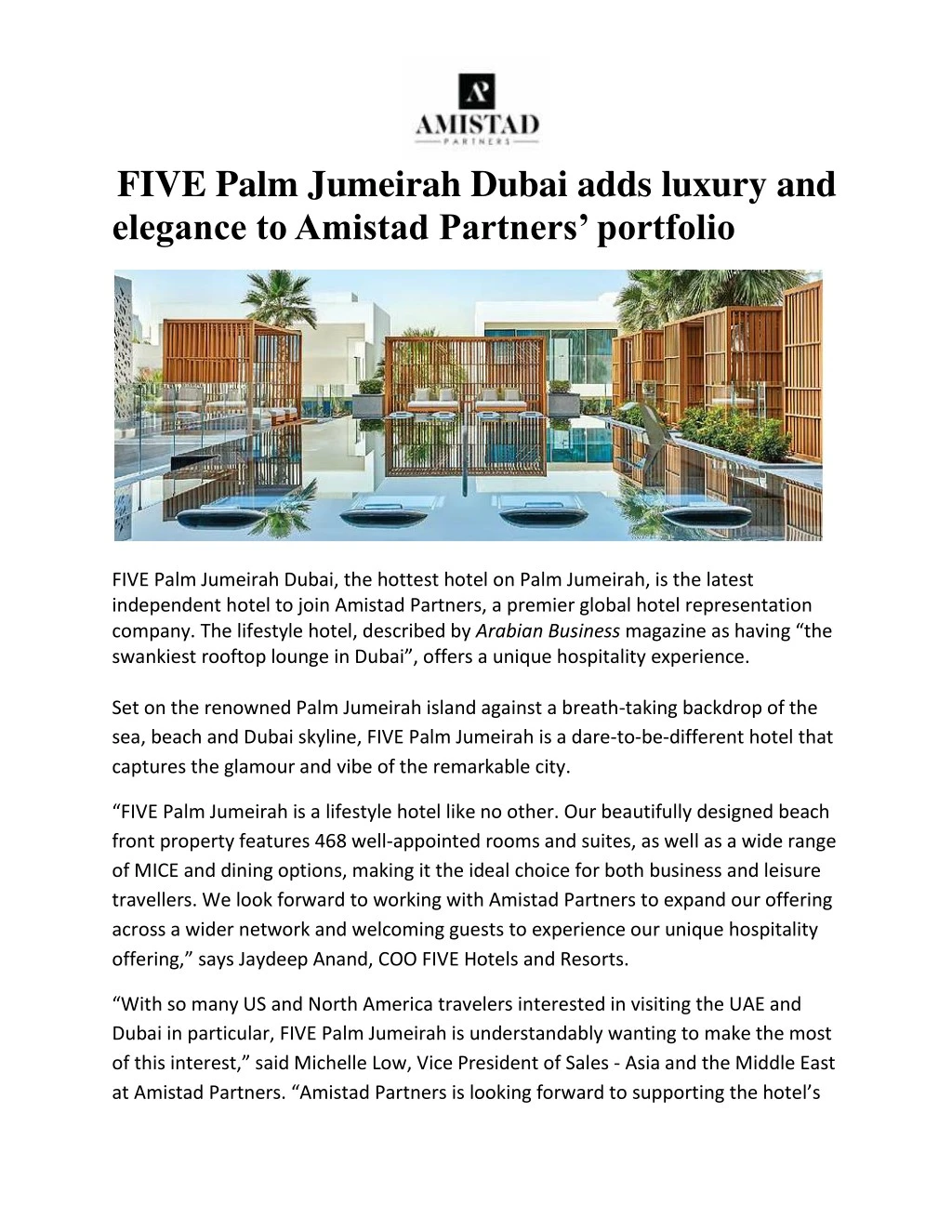 five palm jumeirah dubai adds luxury and elegance