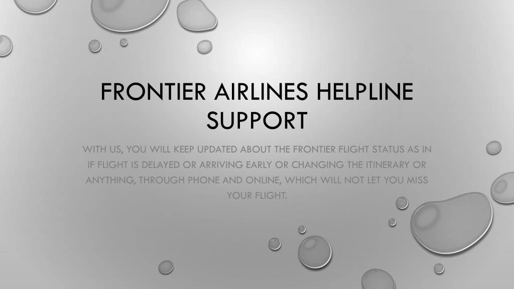 frontier airlines helpline support