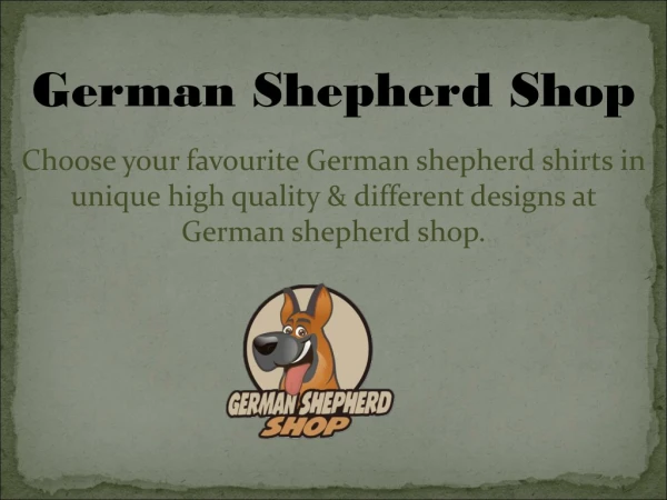 German Shepherd Shop
