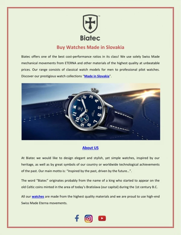 Buy Watches Made in Slovakia