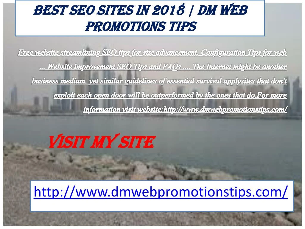 best seo sites in 2018 dm web promotions tips