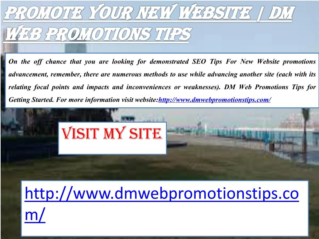 promote your new website dm web promotions tips