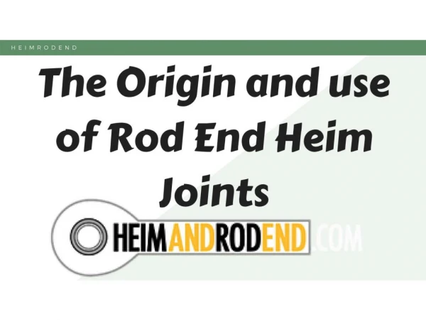 Rod End Heim Joints
