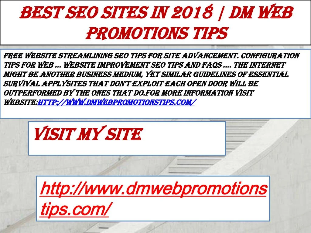 best seo sites in 2018 dm web promotions tips