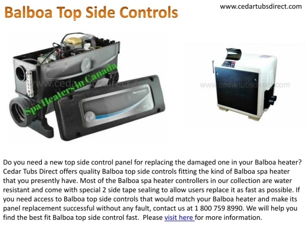 Best Balboa Top Side Controls