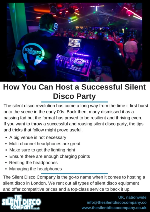 How You Can Host a Successful Silent Disco Party