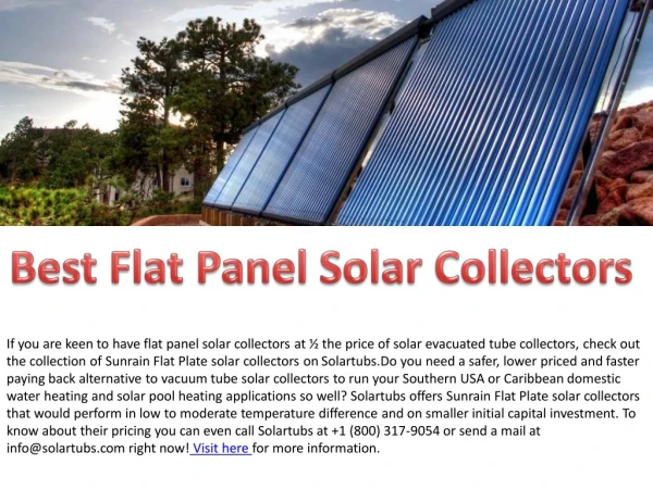Best Flat Panel Solar Collectors
