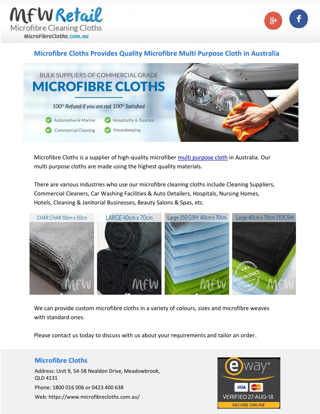 microfibre cloths provides quality microfibre