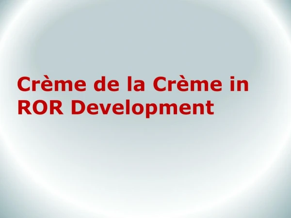 ROR Development Company