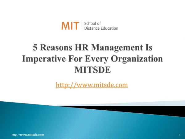 5 reasons HR management is imperative for every organization MITSDE