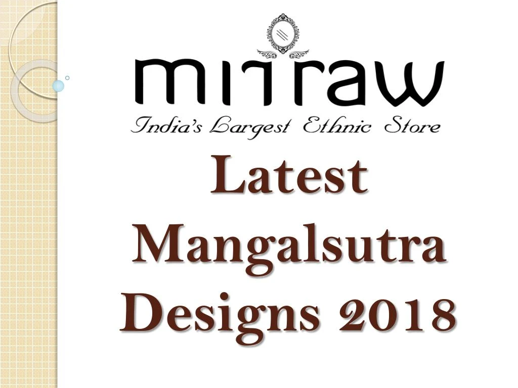 latest mangalsutra designs 2018
