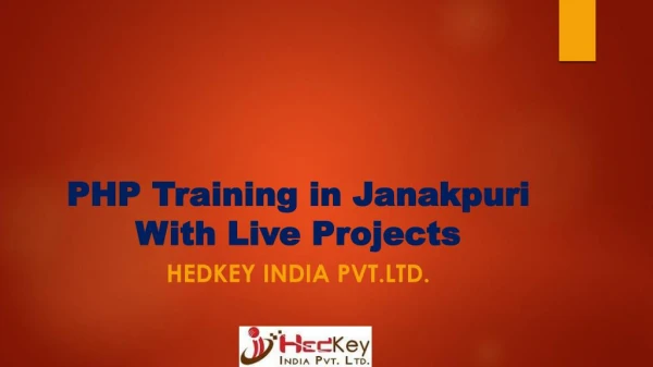 PHP Training in Janakpuri With Live Projects