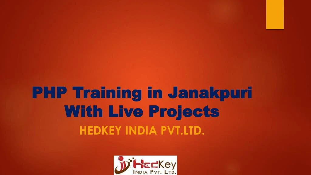 php training in janakpuri with live projects