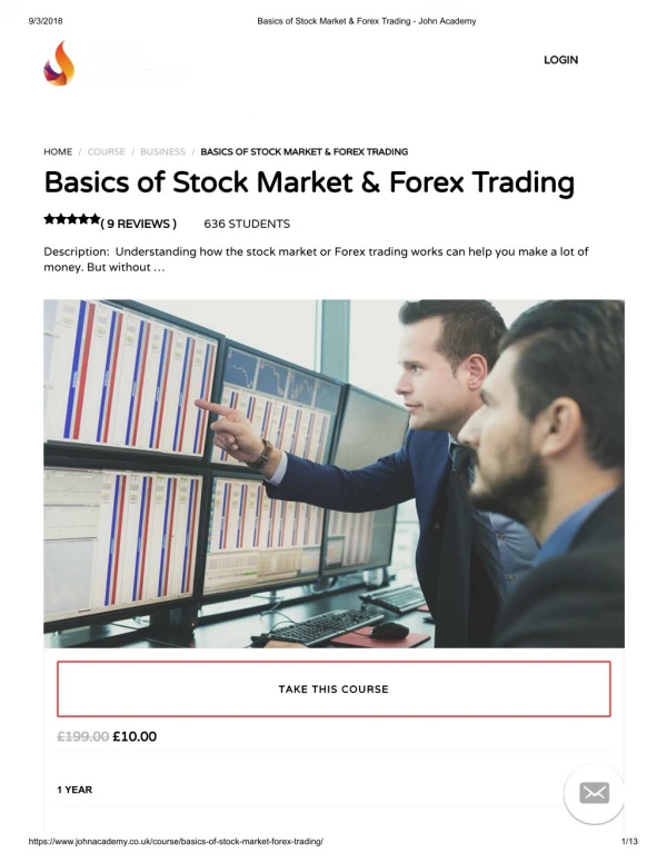 Basics of Stock Market & Forex Trading - John Academy