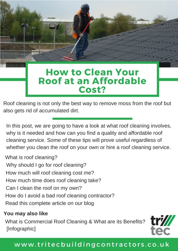 How to Clean Your Roof at an Affordable Cost?